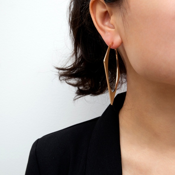 Fashion Hoop Earrings GOLD SILVER - Picture 4 of 8